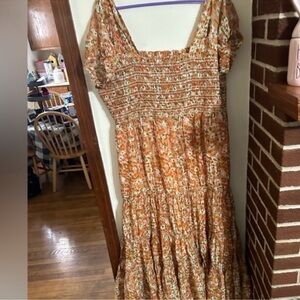 NWOT Southern Fried Chics women's size xxxl smocked midi dress PLEASE READ